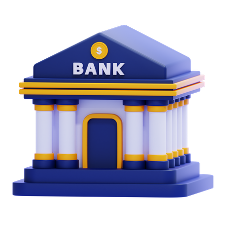 Bâtiment de la banque  3D Icon