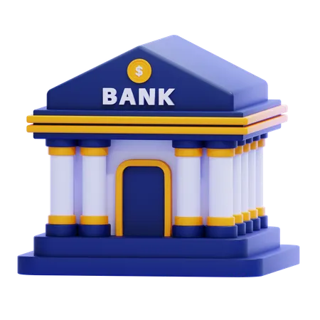 Bâtiment de la banque  3D Icon