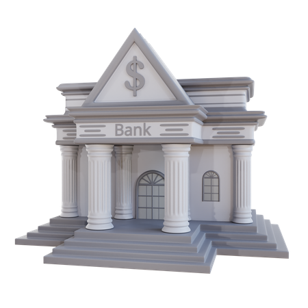 Bâtiment de la banque  3D Icon