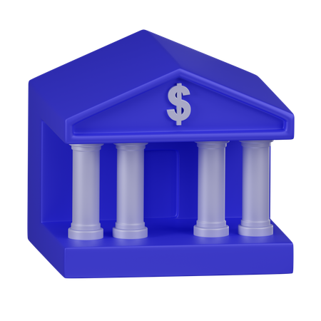 Bâtiment de la banque  3D Icon