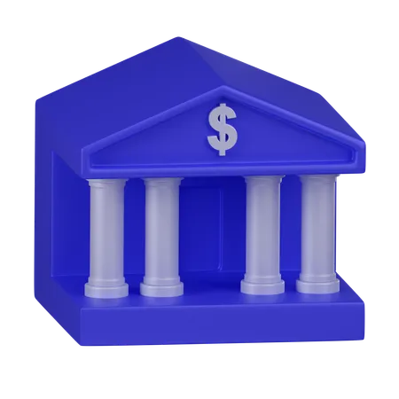 Bâtiment de la banque  3D Icon