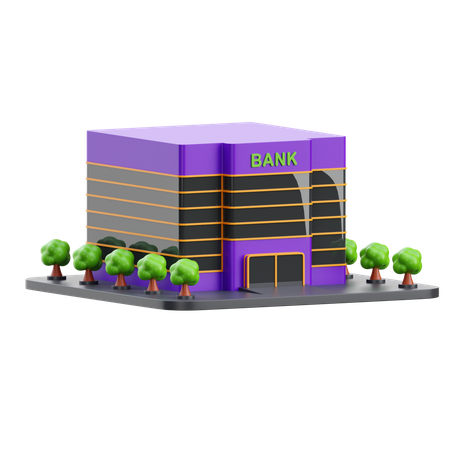 Bâtiment de la banque  3D Icon