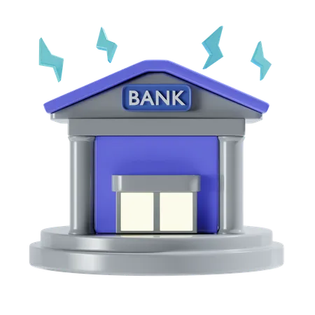 Bâtiment de la banque  3D Icon