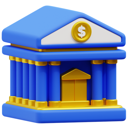 Bâtiment de la banque  3D Icon