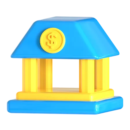 Bâtiment de la banque  3D Icon