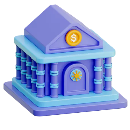 Bâtiment de la banque  3D Icon