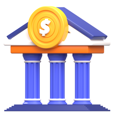 Bâtiment de la banque  3D Icon