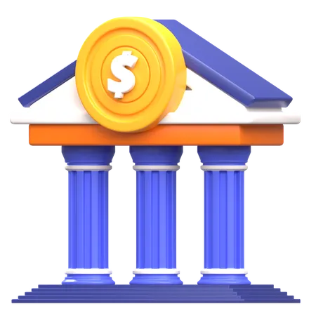 Bâtiment de la banque  3D Icon