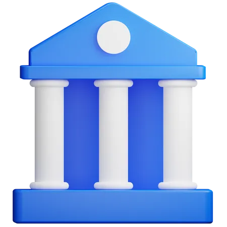 Bâtiment de la banque  3D Illustration