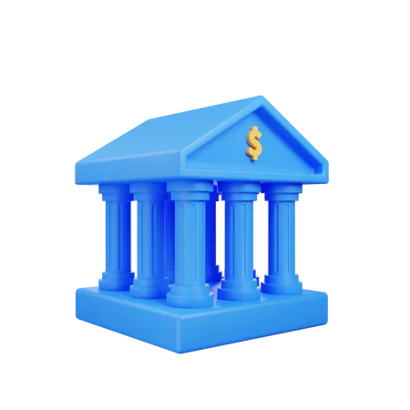 Bâtiment de la banque  3D Icon