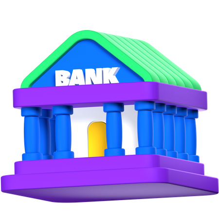 Bâtiment de la banque  3D Icon