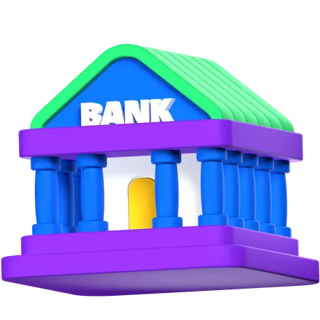 Bâtiment de la banque  3D Icon