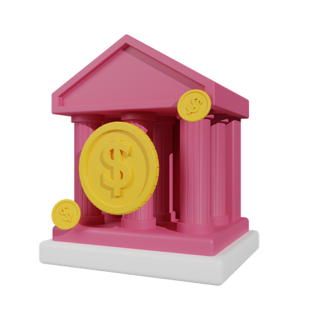 Bâtiment de la banque  3D Icon