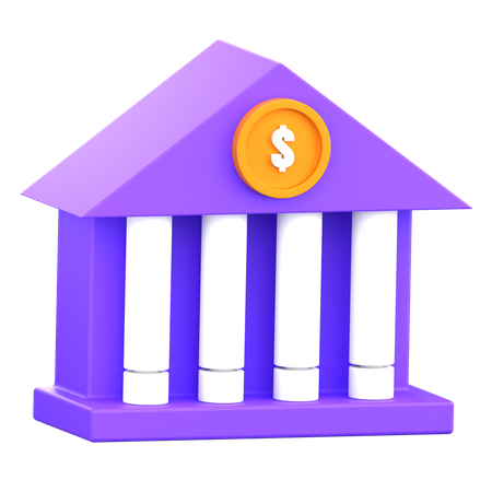 Bâtiment de la banque  3D Icon