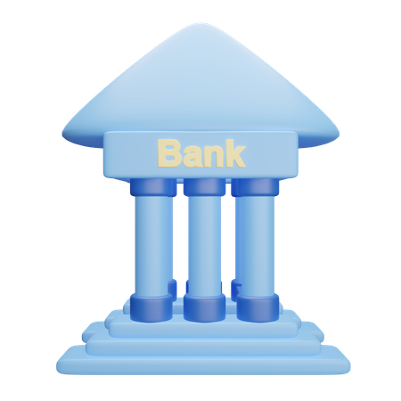 Bâtiment de la banque  3D Icon