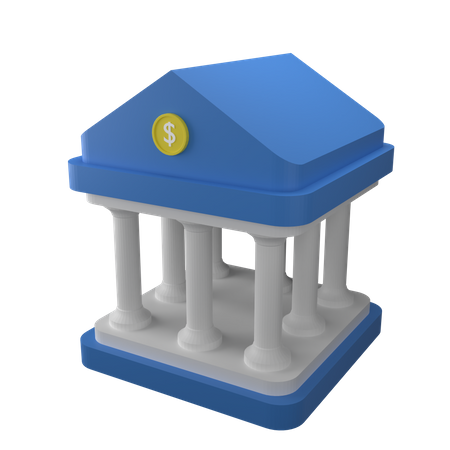 Bâtiment de la banque  3D Icon