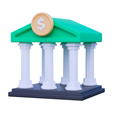 Bâtiment de la banque  3D Icon