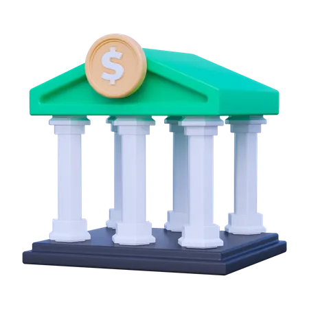 Bâtiment de la banque  3D Icon