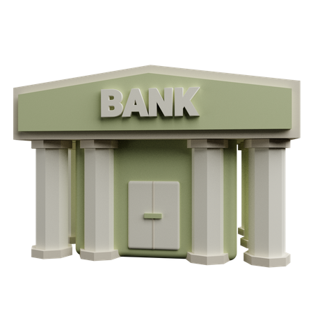 Bâtiment de la banque  3D Icon