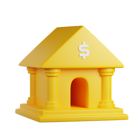 Bâtiment de la banque  3D Icon