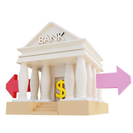 Bâtiment de la banque  3D Icon