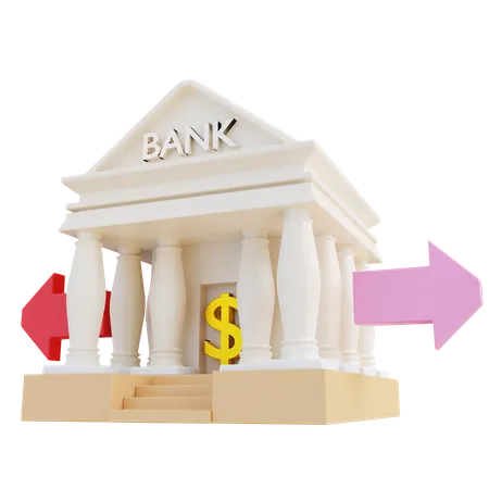 Bâtiment de la banque  3D Icon