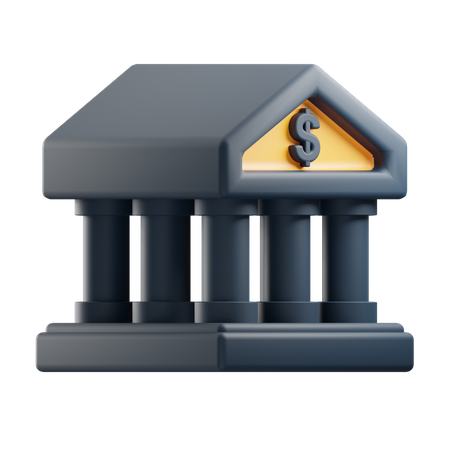 Bâtiment de la banque  3D Icon