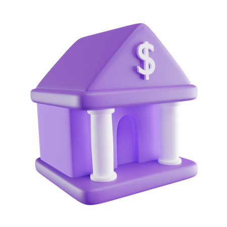 Bâtiment de la banque  3D Icon