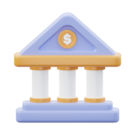 Bâtiment de la banque  3D Icon