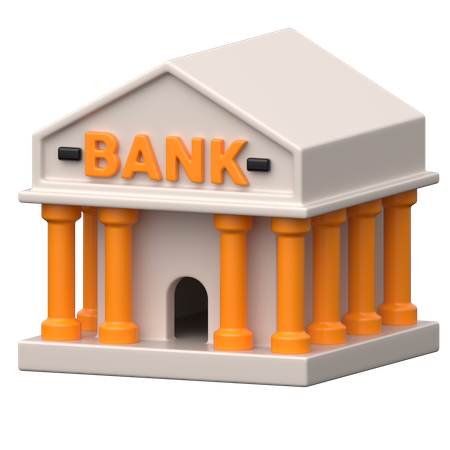 Bâtiment de la banque  3D Icon