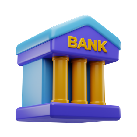 Bâtiment de la banque  3D Icon