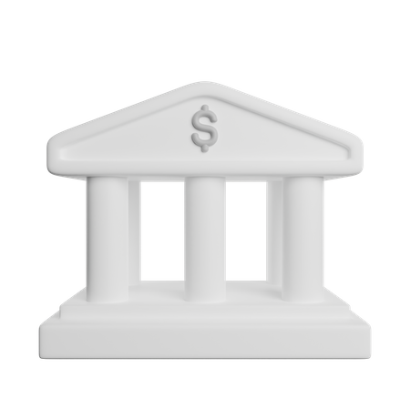 Bâtiment de la banque  3D Icon