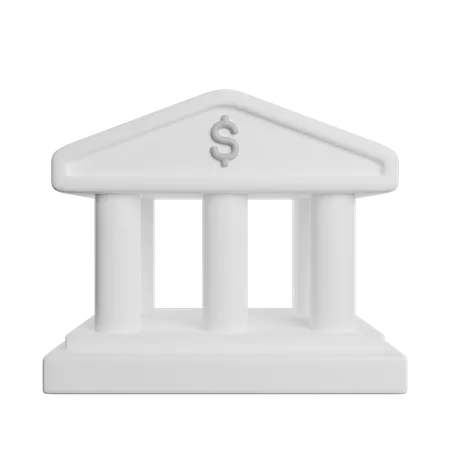 Bâtiment de la banque  3D Icon