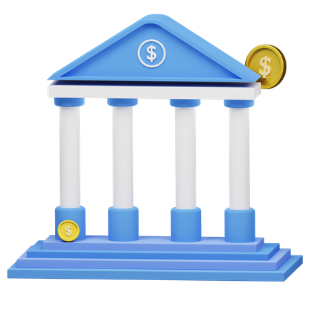 Bâtiment de la banque  3D Icon