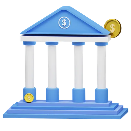 Bâtiment de la banque  3D Icon