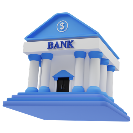 Bâtiment de la banque  3D Icon