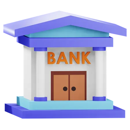 Bâtiment de la banque  3D Icon