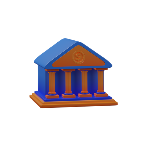 Bâtiment de la banque  3D Icon