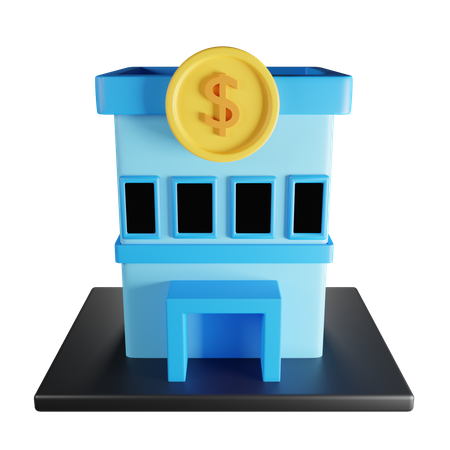 Bâtiment de la banque  3D Icon