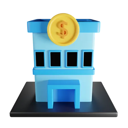 Bâtiment de la banque  3D Icon