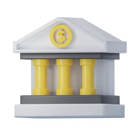 Bâtiment de la banque  3D Icon