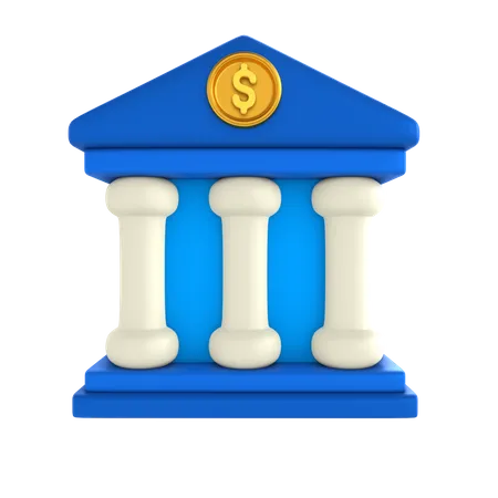 Bâtiment de la banque  3D Icon