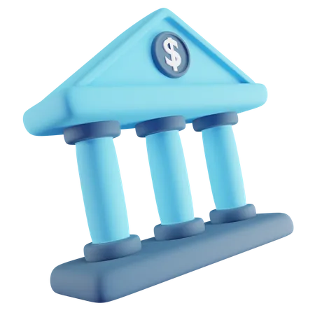 Bâtiment de la banque  3D Icon