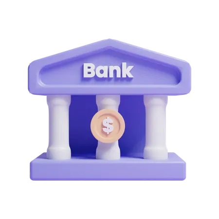 Bâtiment de la banque  3D Icon