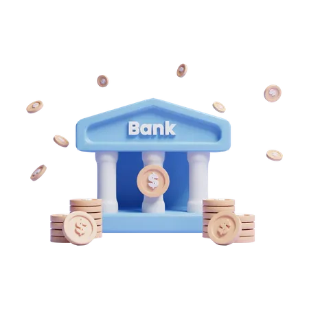 Bâtiment de la banque  3D Icon