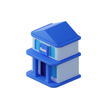 Bâtiment de la banque  3D Icon