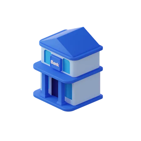 Bâtiment de la banque  3D Icon