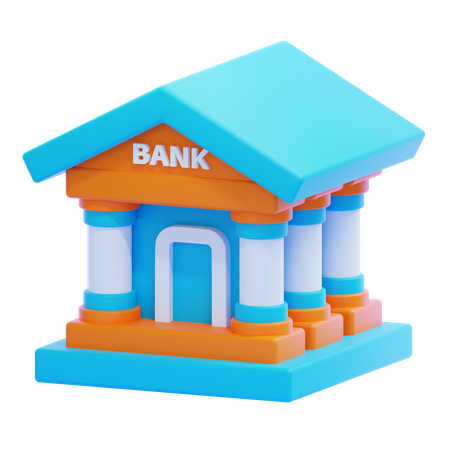 Bâtiment de la banque  3D Icon