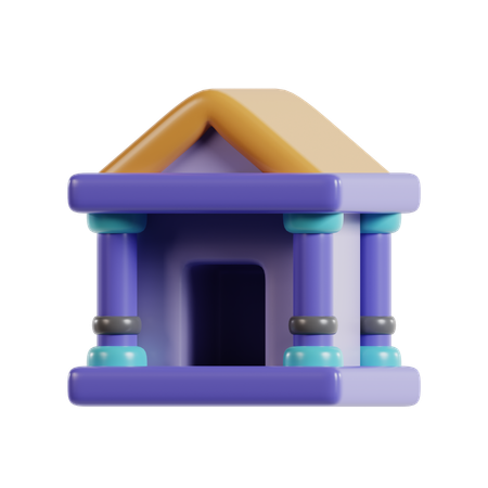 Bâtiment de la banque  3D Icon