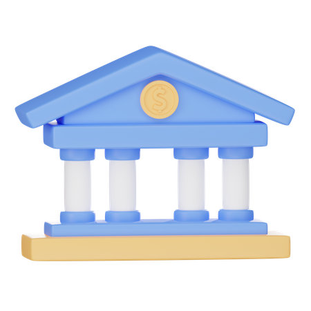 Bâtiment de la banque  3D Icon